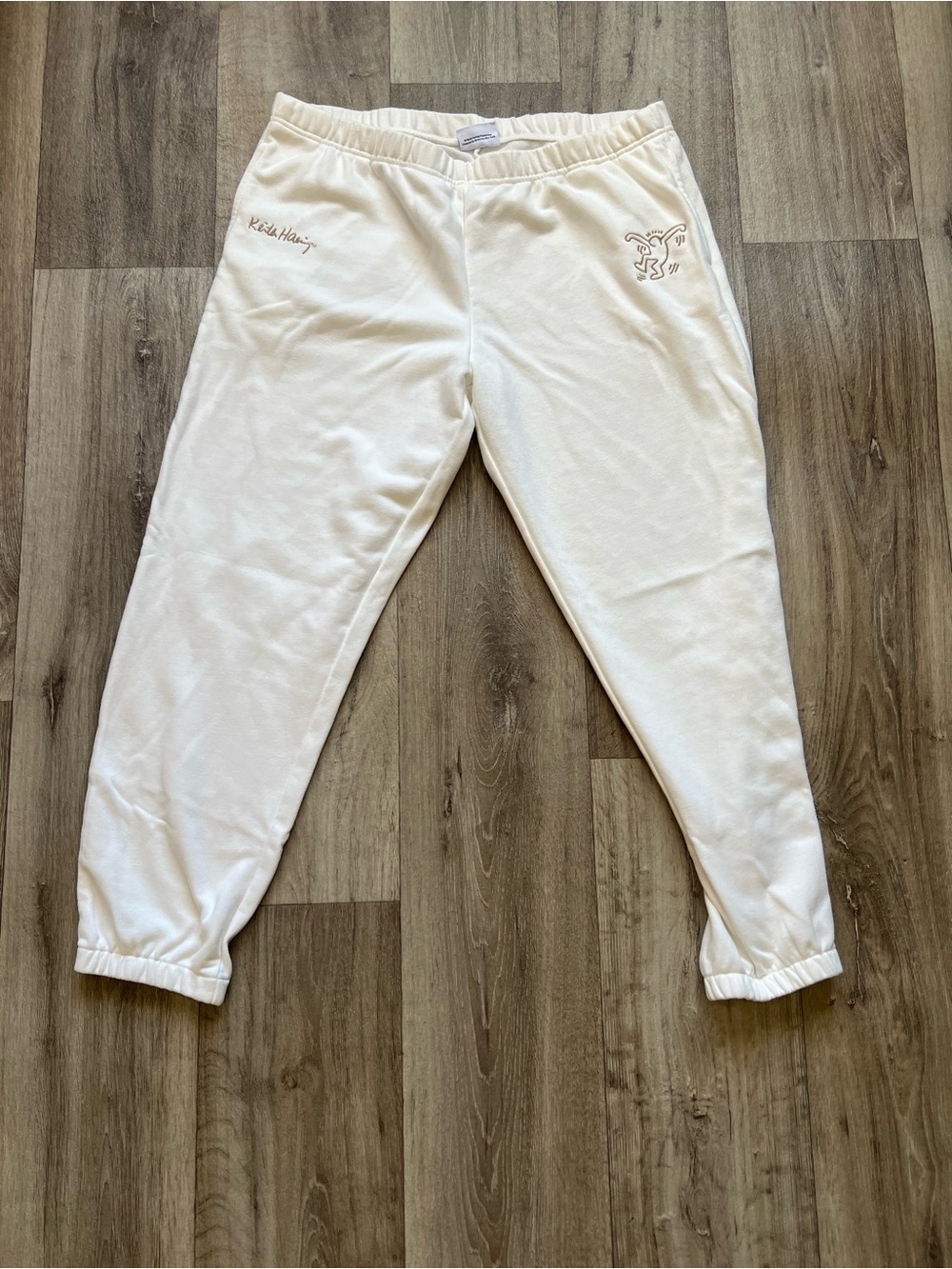 Keith Haring Women’s Cream Cozy Fleece Joggers
